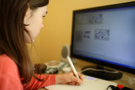 girl at computer